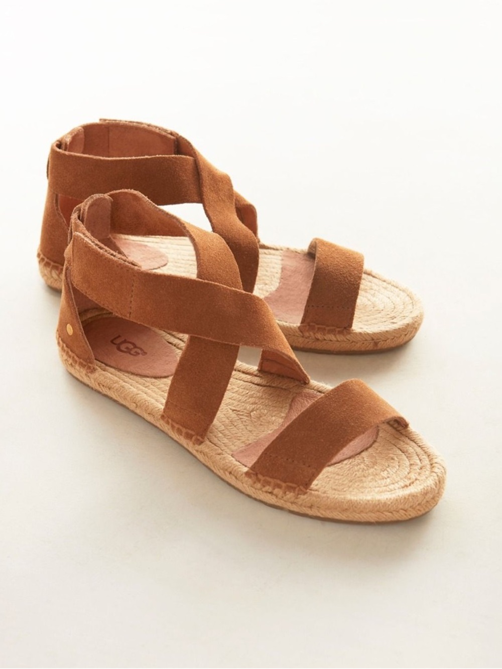 UGG Mila Strappy Suede Espadrille Sandal 7.5